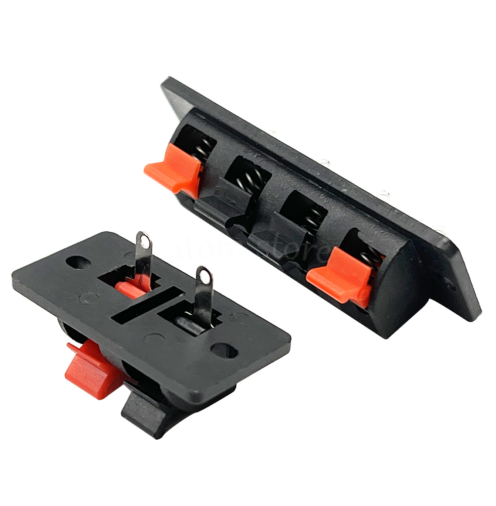 Push Fit Connector - 5 2-Positionen-, 4-Positionen-Steckverbinder, Push-In-Buchsen, federbelastete Audio-Lautsprecheranschlüsse