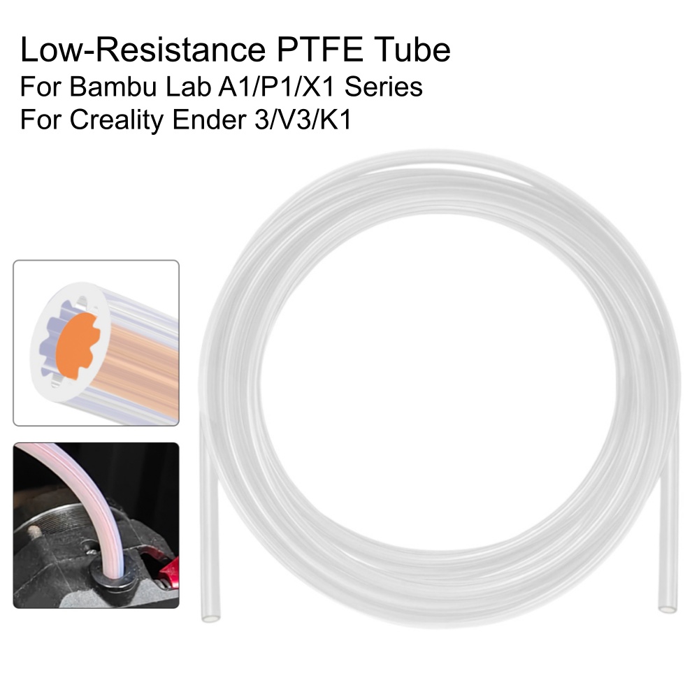 Ptfe Tape Thread - Sternförmiges PTFE-Rohr Filamentrohr Weiß/Transparent Niederwiderstandsfähiges Teflon-Bowdenrohr