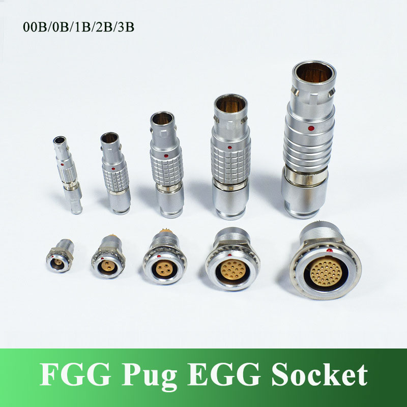 Push Fit Connector - FGG EGG Selbstsichernder Push-Pull-Stecker aus Metall,