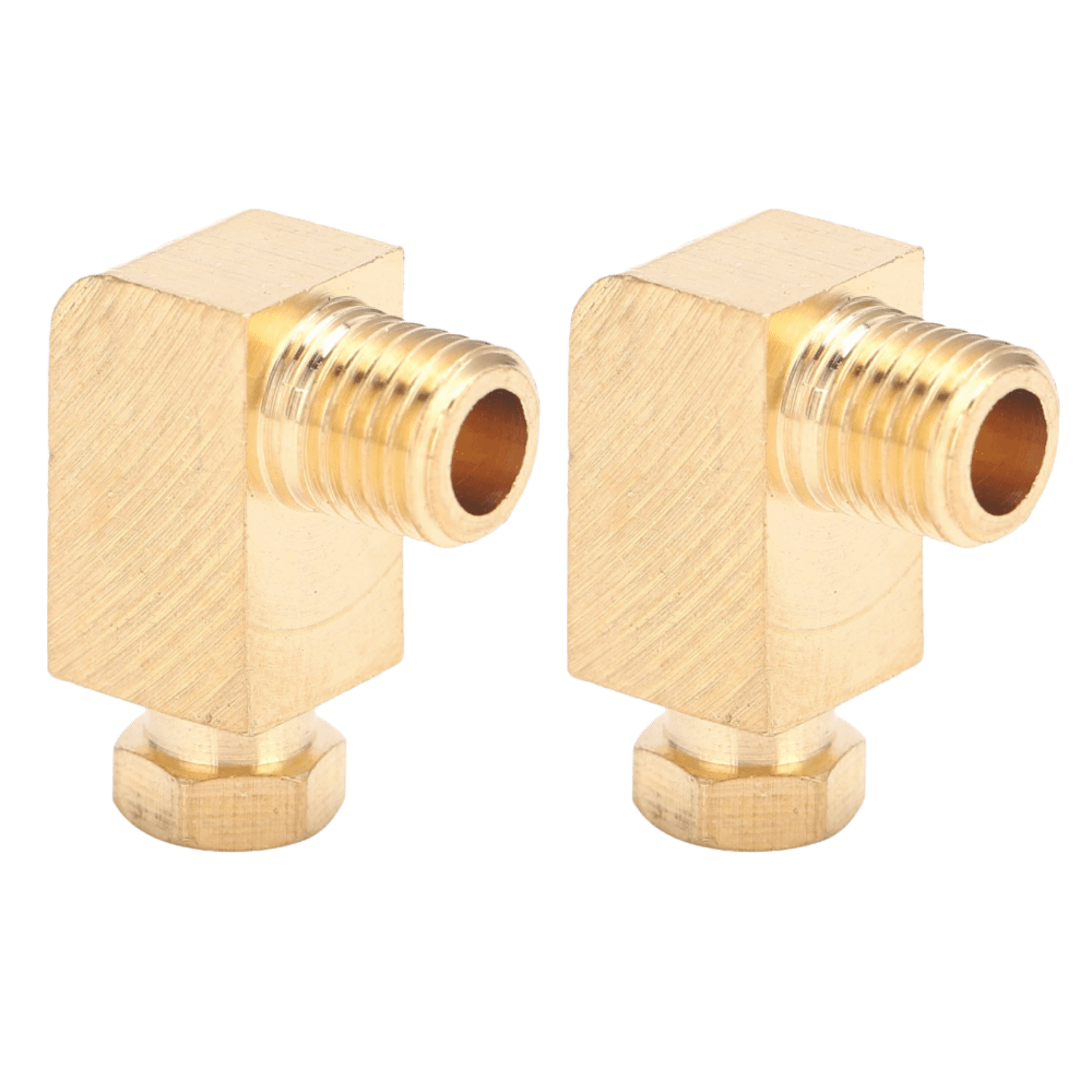 Compression Fitting Brass - 2 Stück Messingmaterial, 90-Grad-Winkelstück, M8 x