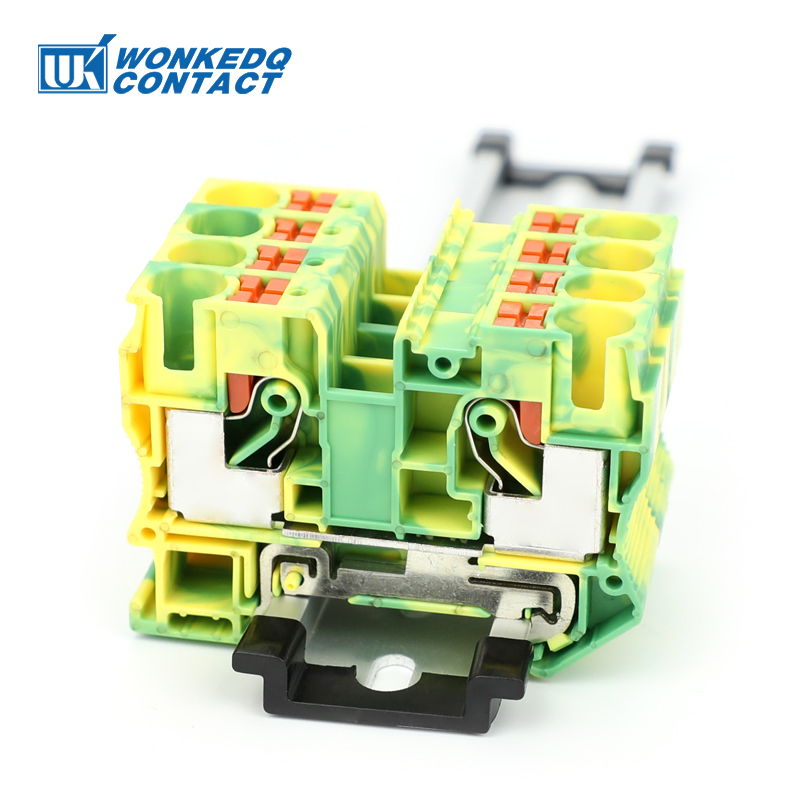Push Fit Connector - PT10-PE Push-in-Erdungszug durch DIN-Schienenklemmenblock 10 mm2