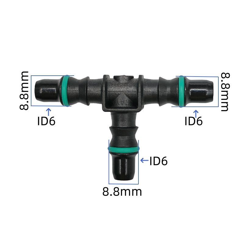 Plastic Pipe Clip - ID6 Gleich T-Stecker Kraftstoffleitung Schnellstecker Auto