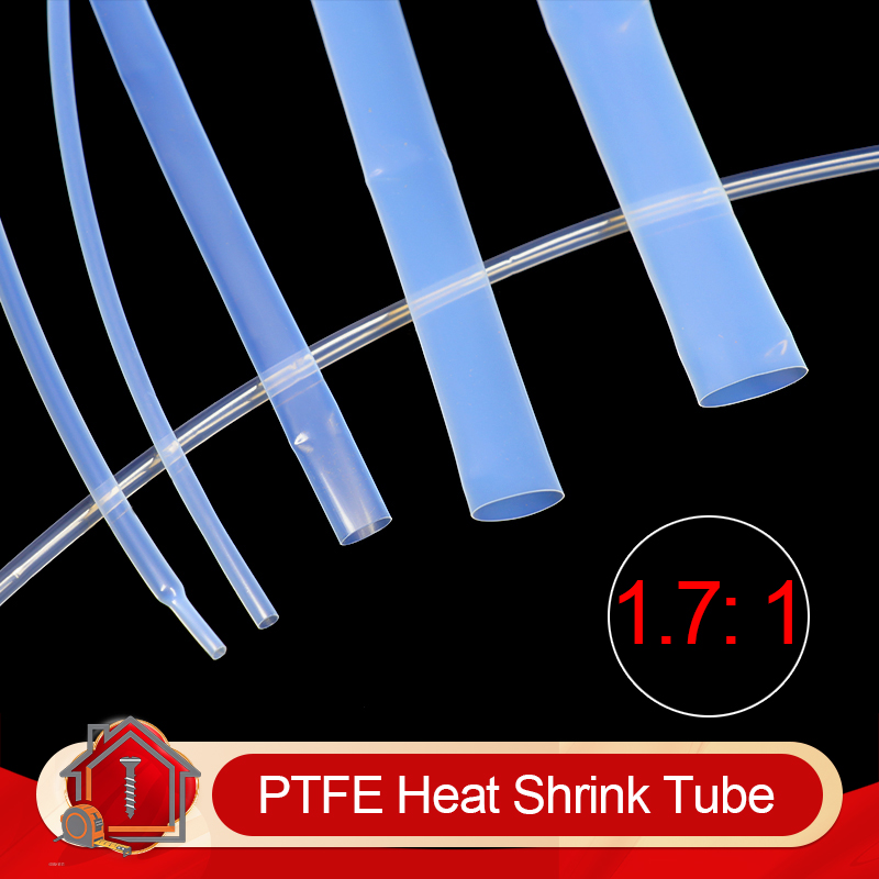 Ptfe Tape Thread - 1/5 m PTFE-Schrumpfschlauch, transparent, Durchmesser 0,5/1/2/2,5/4/5/6/8/10/12