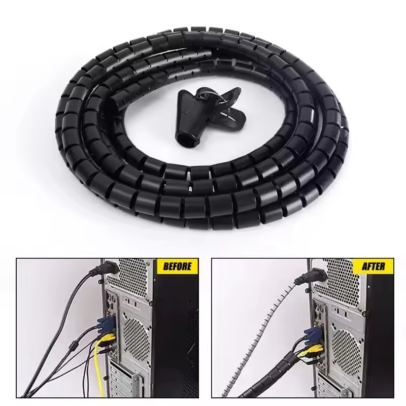 2M Flexibler Spiral-Kabelorgan – Plastic Pipe Clip Bewertung und Preis