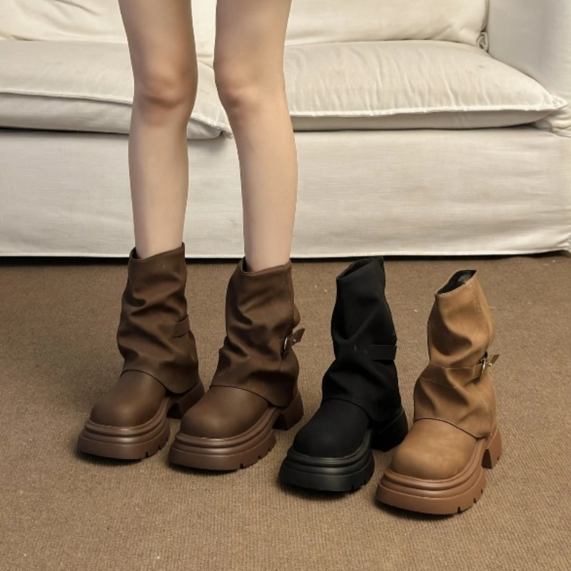 Damen-Stiefel mit Dicker Sohle – Pipe Bending Spring Bewertung und Preis